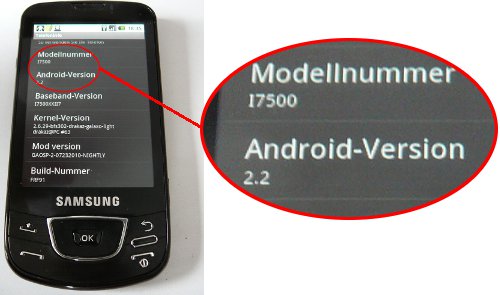 Android 2.2 Froyo on Samsung I7500 Galaxy