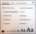Kindle Paperwhite 3 - Schriftartauswahl