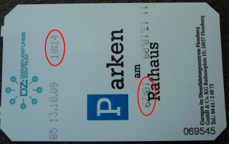 Parkschein
