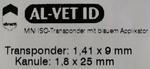 Tier RFID Chip Aufkleber