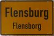Ortsschild Flensburg - Flensborg