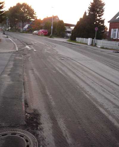 abgefräste Straße