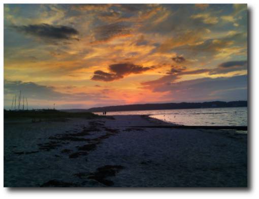 Sonnenuntergang am Strand Fahrensodde 30.07.2011