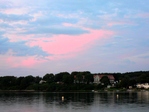 Blutmond hinter Wolken