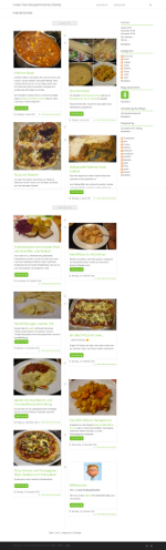 Screenshot des Kochblog