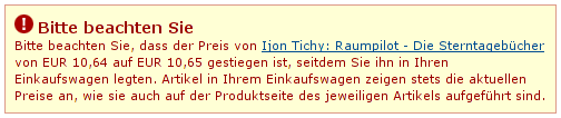 Preissteigerung bei Amazon