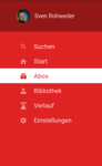 Seitenmenu YouTube App