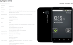 Synapse One Specs