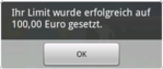 Roaminglimit 100EUR