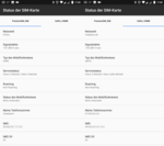 Status der SIM-Karte bei Dual-SIM