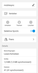 btsync Status-Seitenleiste